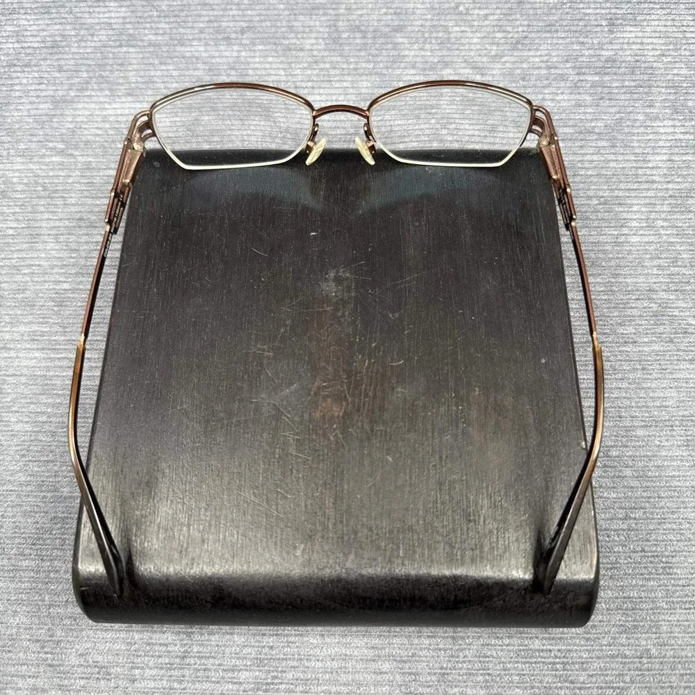 Elle EL18779 Bronze Rectangular Semi Rimless Eyeglasses Frames 50-18-135 BR
